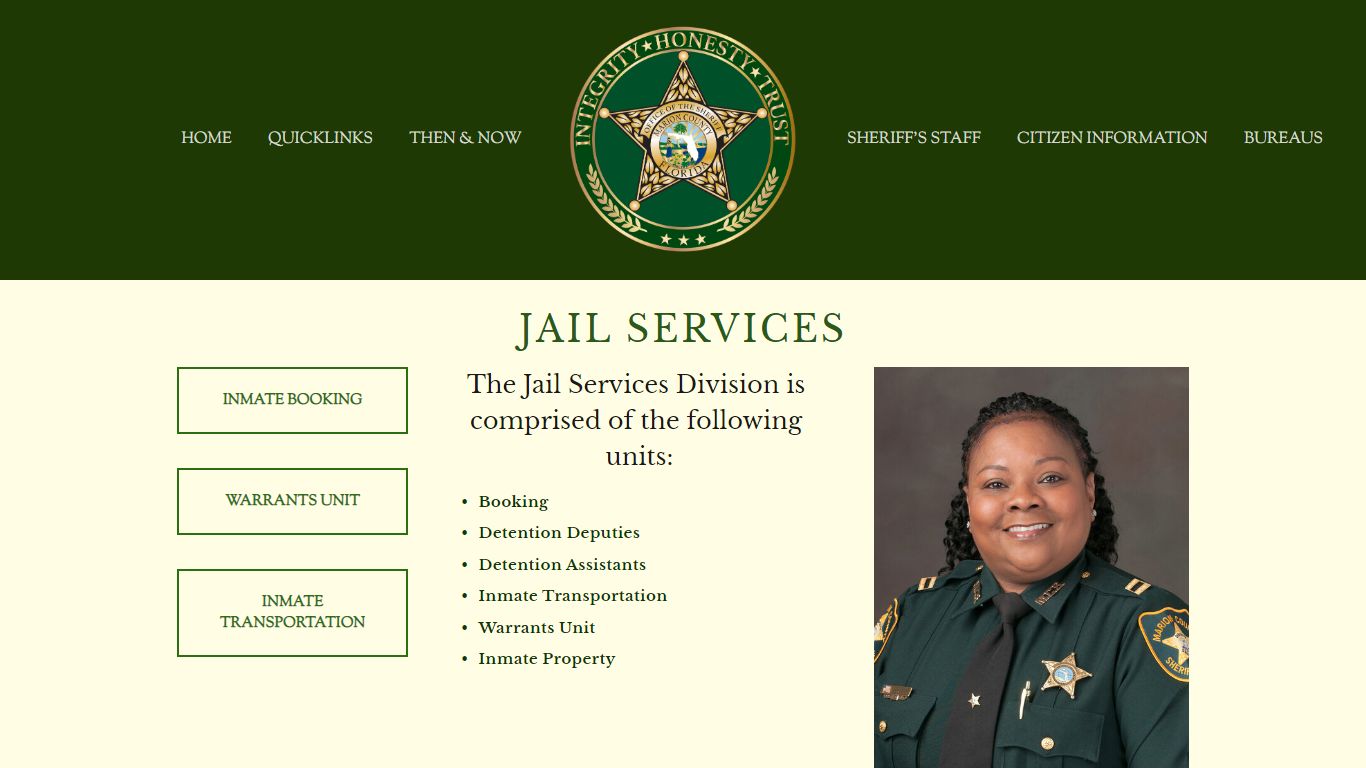 JAIL SERVICES — Marion County Sheriff's Office